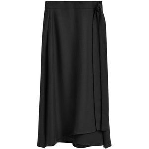 Cuyana black wrap skirt
